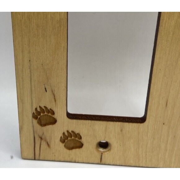Bear Wooden Etched Electric Switch Plate Cover Cabin Man Cave Outdoor Decor - Picture 3 of 6